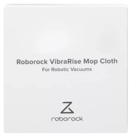 Fehér doboz a Roborock VibraRise Mop Cloth felirattal és logóval, robotporszívókhoz tervezve.