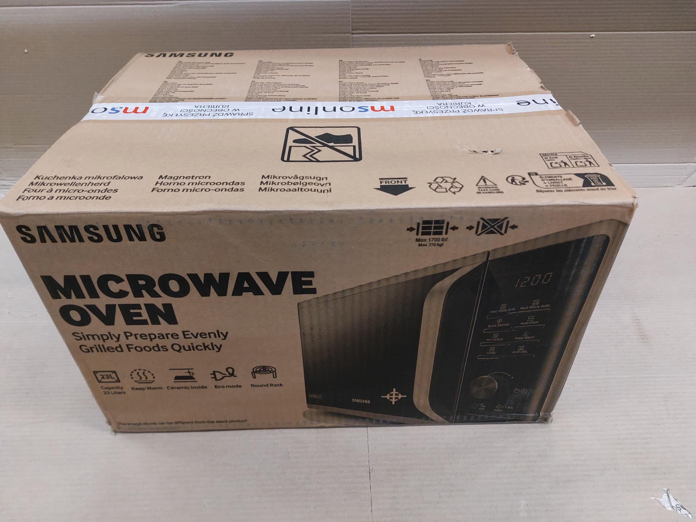 OUTLET Kuchenka mikrofalowa SAMSUNG MG23K3515AK/EO z grillem 23l Czarny