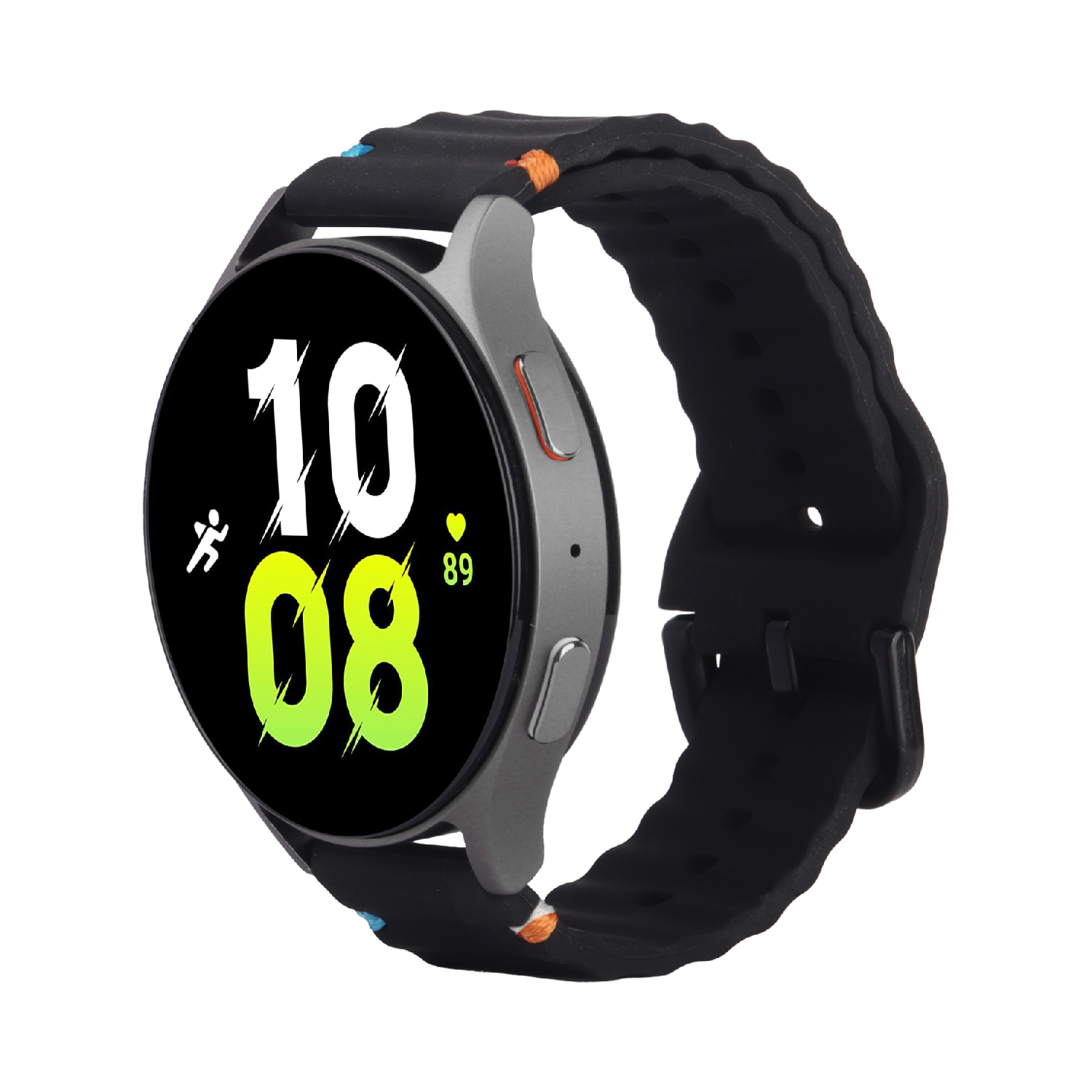JUST IN CASE ActiveFlex Strap Samsung Galaxy Watch 20mm Horlogebandje Zwart afbeelding