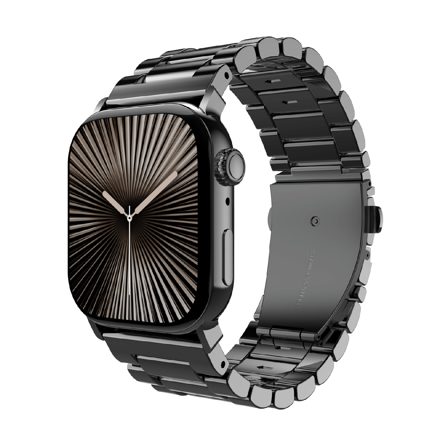 JUST IN CASE PrimeSteel Strap Apple Watch 44-49mm Horlogebandje Zwart afbeelding