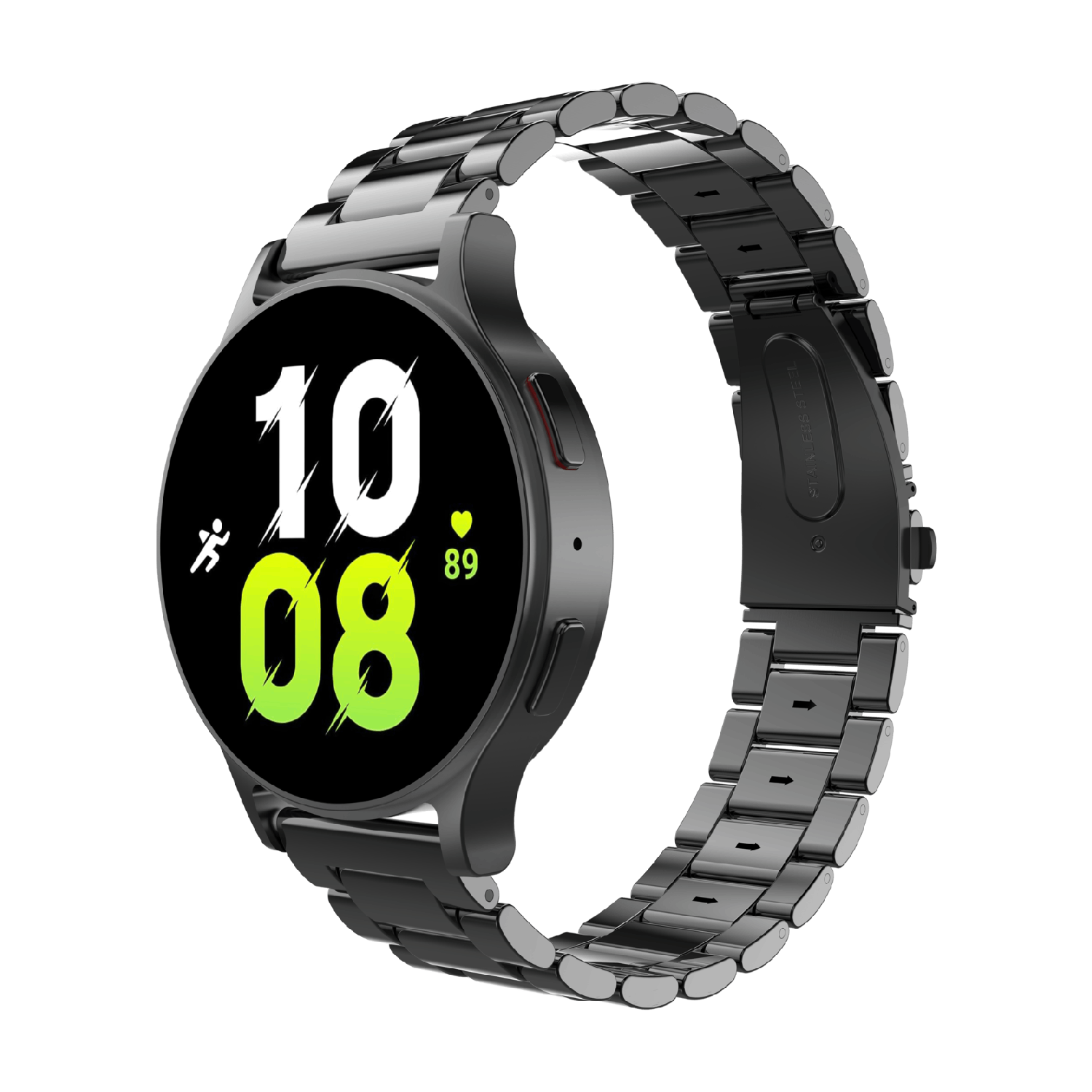 JUST IN CASE PrimeSteel Strap Samsung Galaxy Watch 20mm Horlogebandje Zwart afbeelding