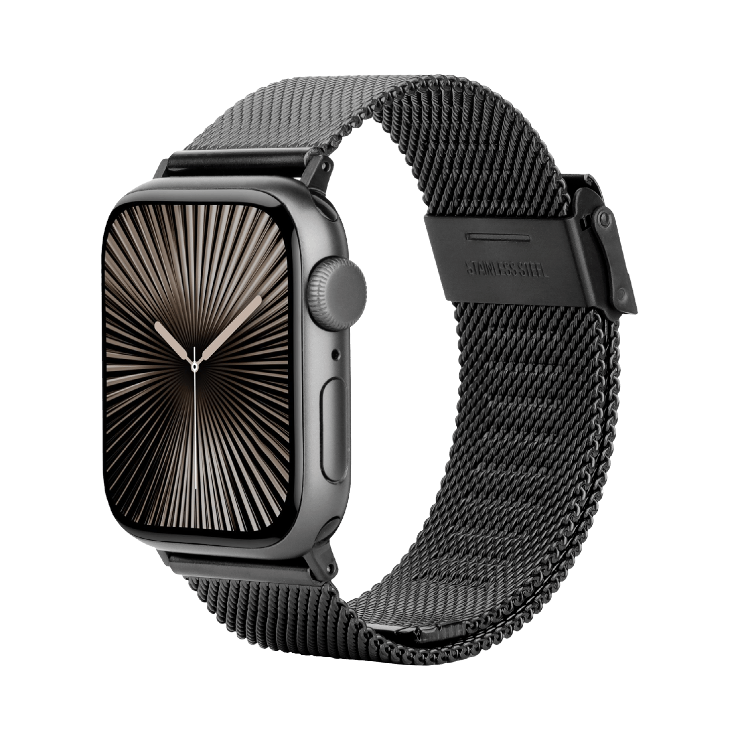 JUST IN CASE SilkSteel Strap Apple Watch 40-42mm Horlogebandje Zwart afbeelding