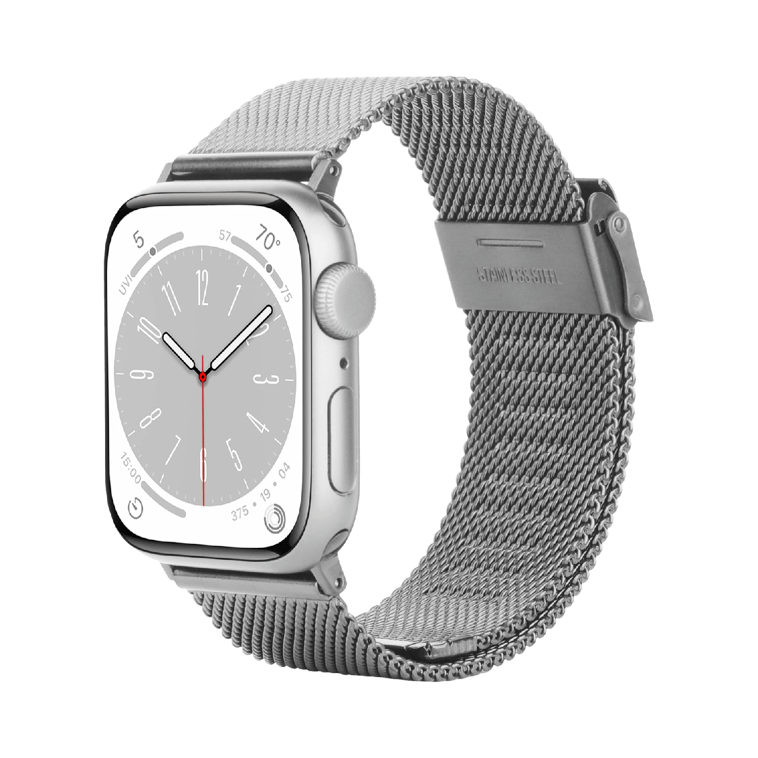 JUST IN CASE SilkSteel Strap Apple Watch 40-42mm Horlogebandje Zilver afbeelding