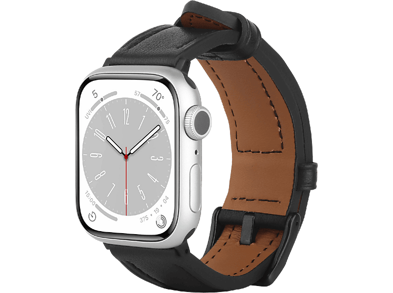 Just In Case Timeless Leather Strap for Apple Watch 40-42 mm Black