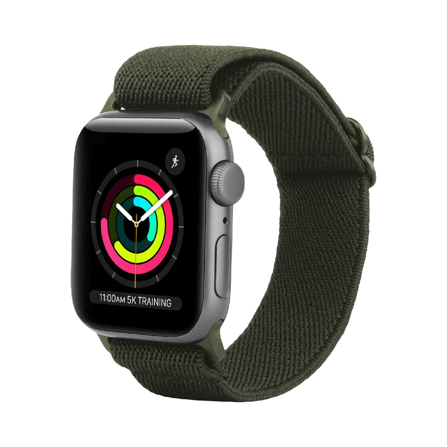 JUST IN CASE Urban Textura Strap Apple Watch 44-49mm Horlogebandje Groen afbeelding