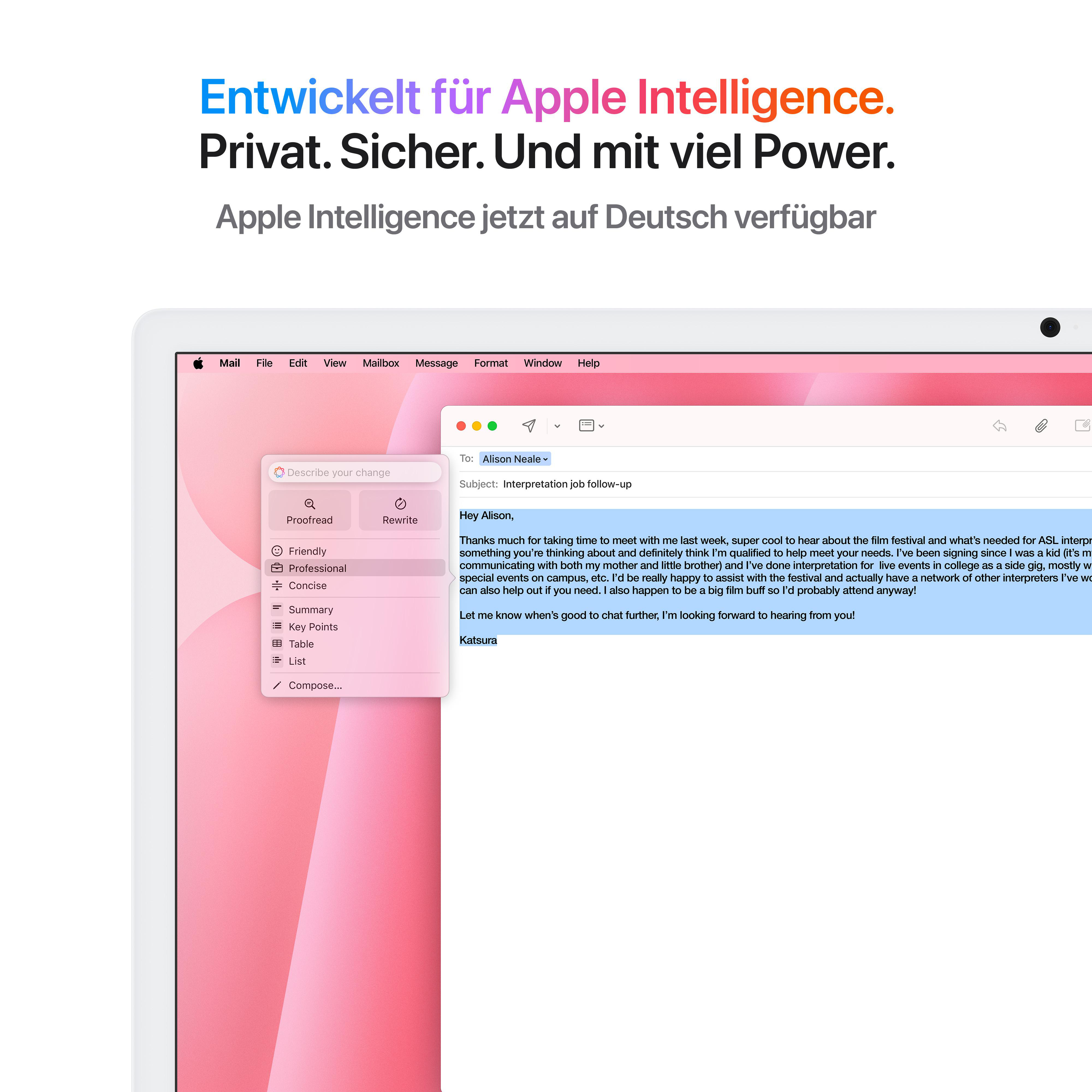 Ein Computerbildschirm mit Text und einem Menü. Der Text ist auf Englisch. Der Hintergrund ist weiß.
