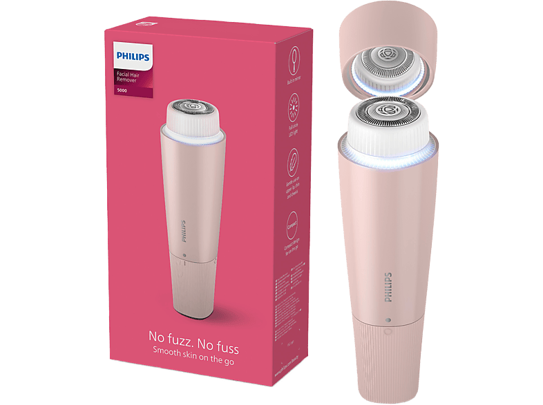 Philips Gezichtstrimmer Brr454 5000 Series Spiegel En Lampje Roze