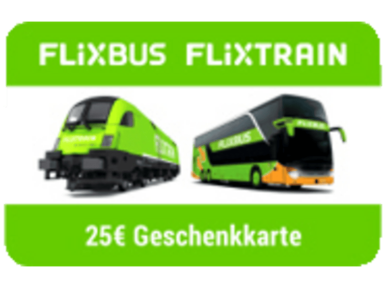 FlixBus & FlixTrain Gutscheinkarte (Wert: 25 €)