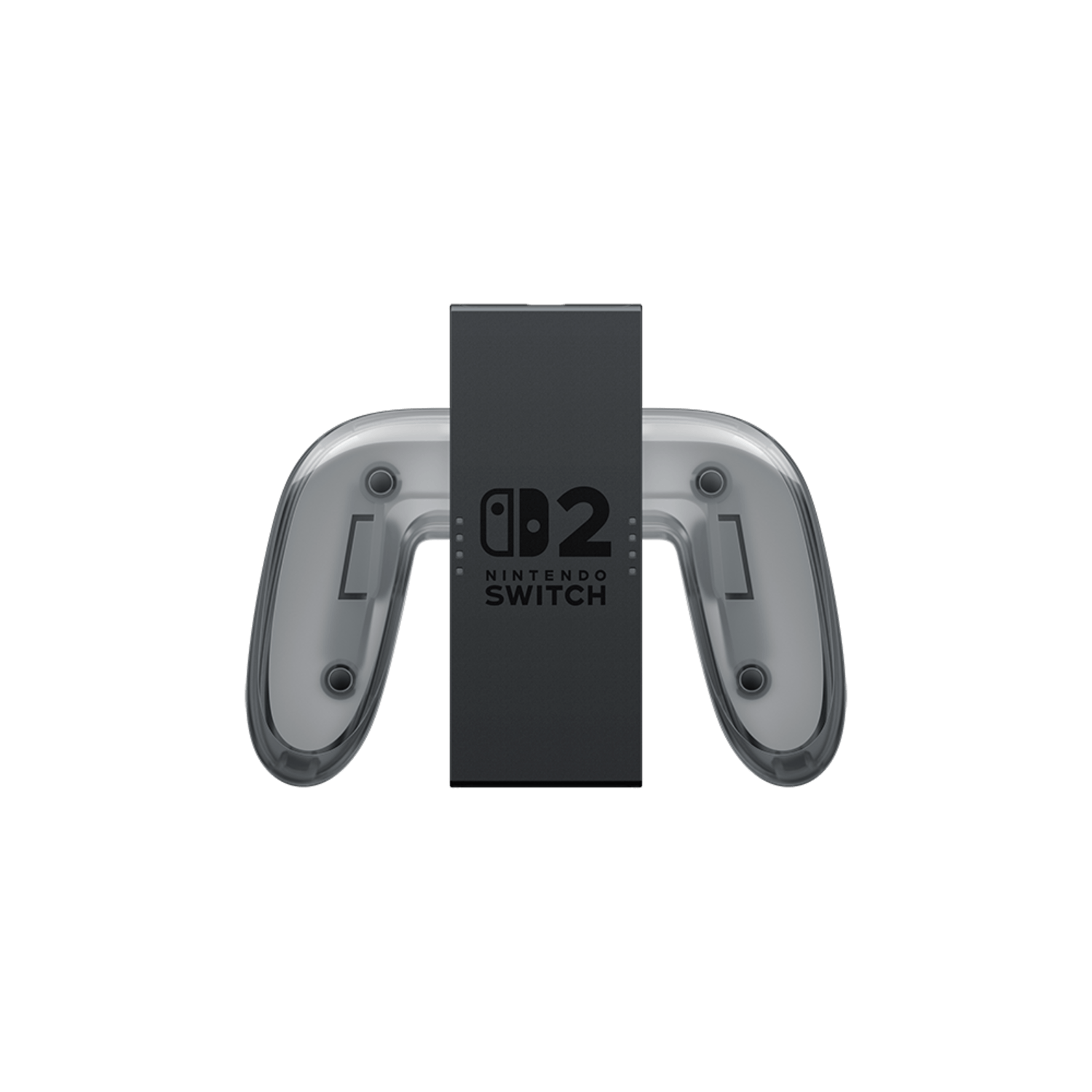 Zwarte Nintendo Switch controller grip. Witte achtergrond.
