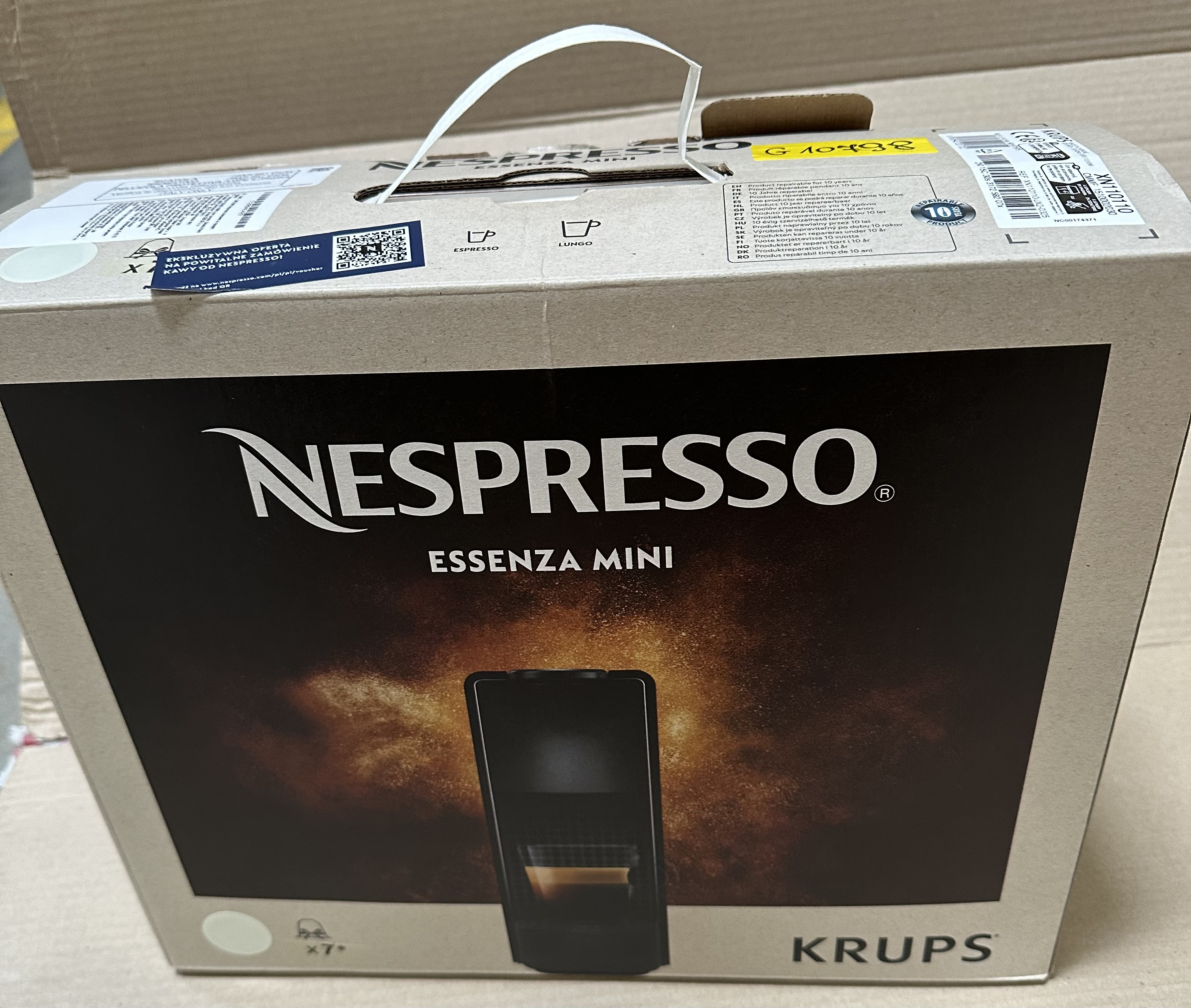 OUTLET Ekspres na kapsułki KRUPS-NESPRESSO Essenza Mini XN1101 Biały 