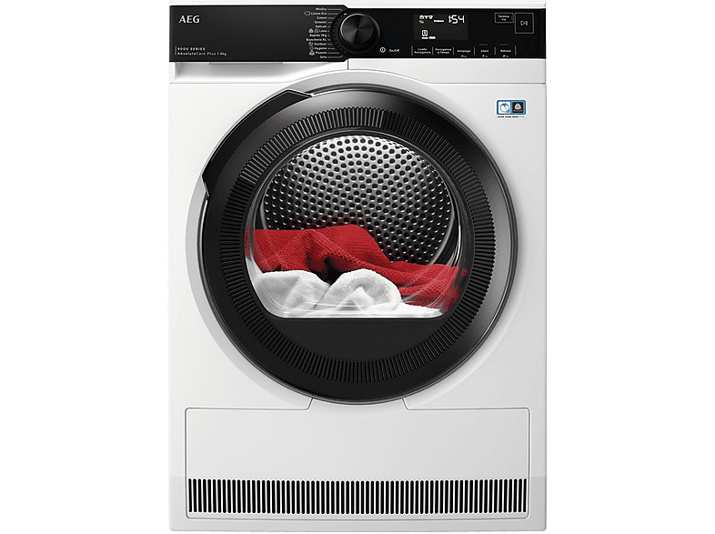 AEG Tr9Hc83B asciugatrice, 8 kg, 63,8 cm, Classe A+++