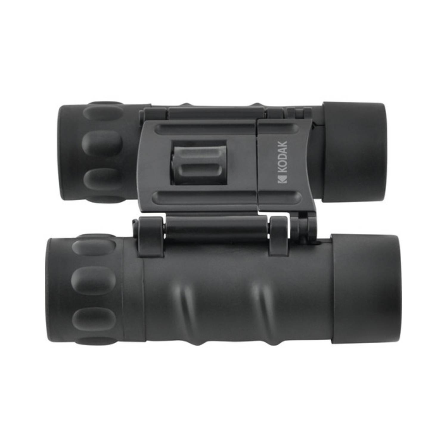 Black binoculars.  The binoculars have a gray center and the Kodak brand name on it.