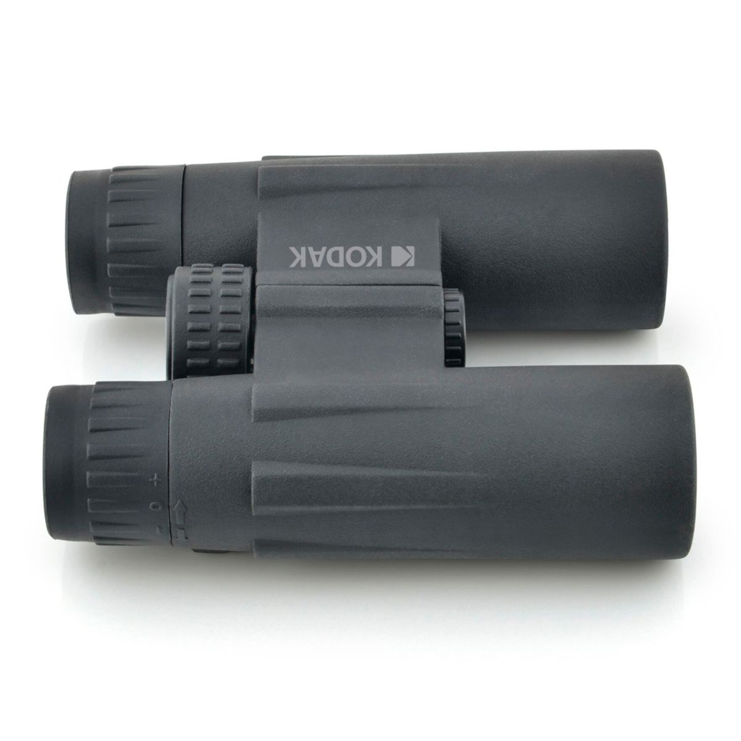 Black binoculars with the brand KODAK are shown against a white background.