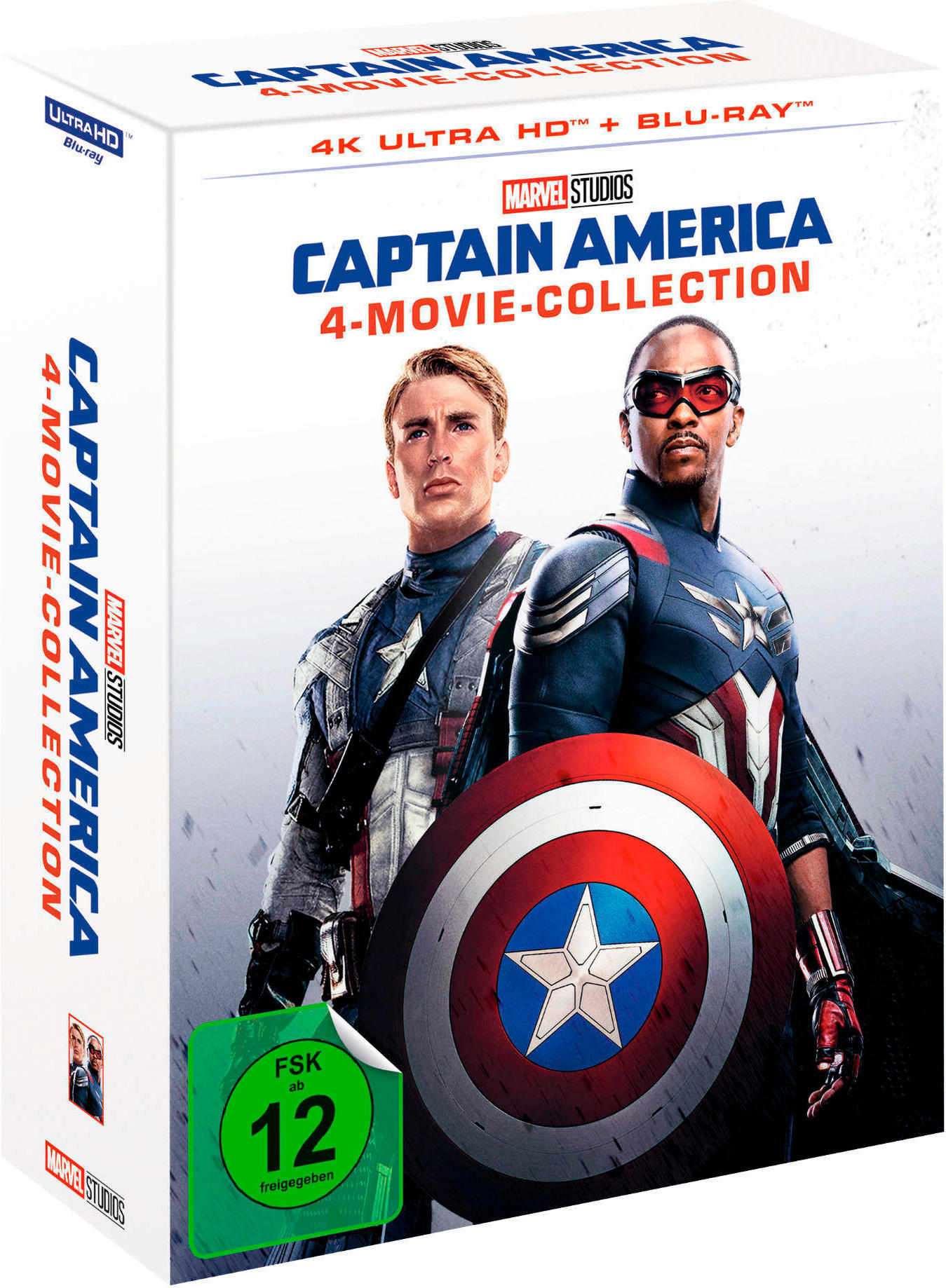 Captain America 4-Movie Collection Box-Set mit zwei Schauspielern.