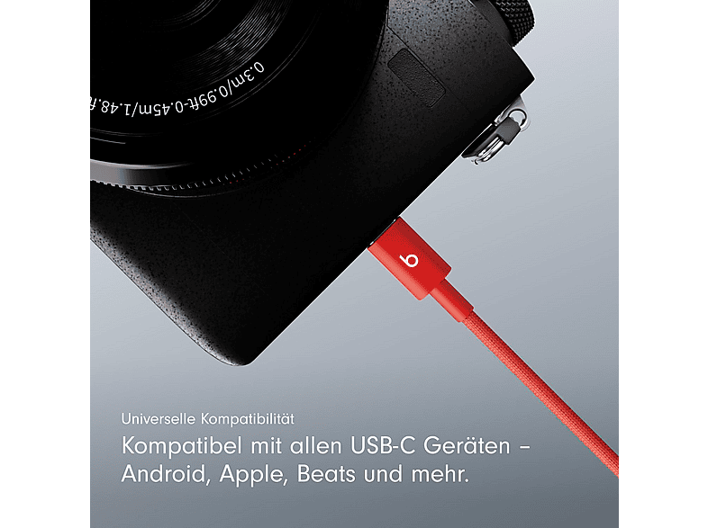 Thumbnail - BEATS USB-C auf (ROW Variante) Kabel, Rapid Red