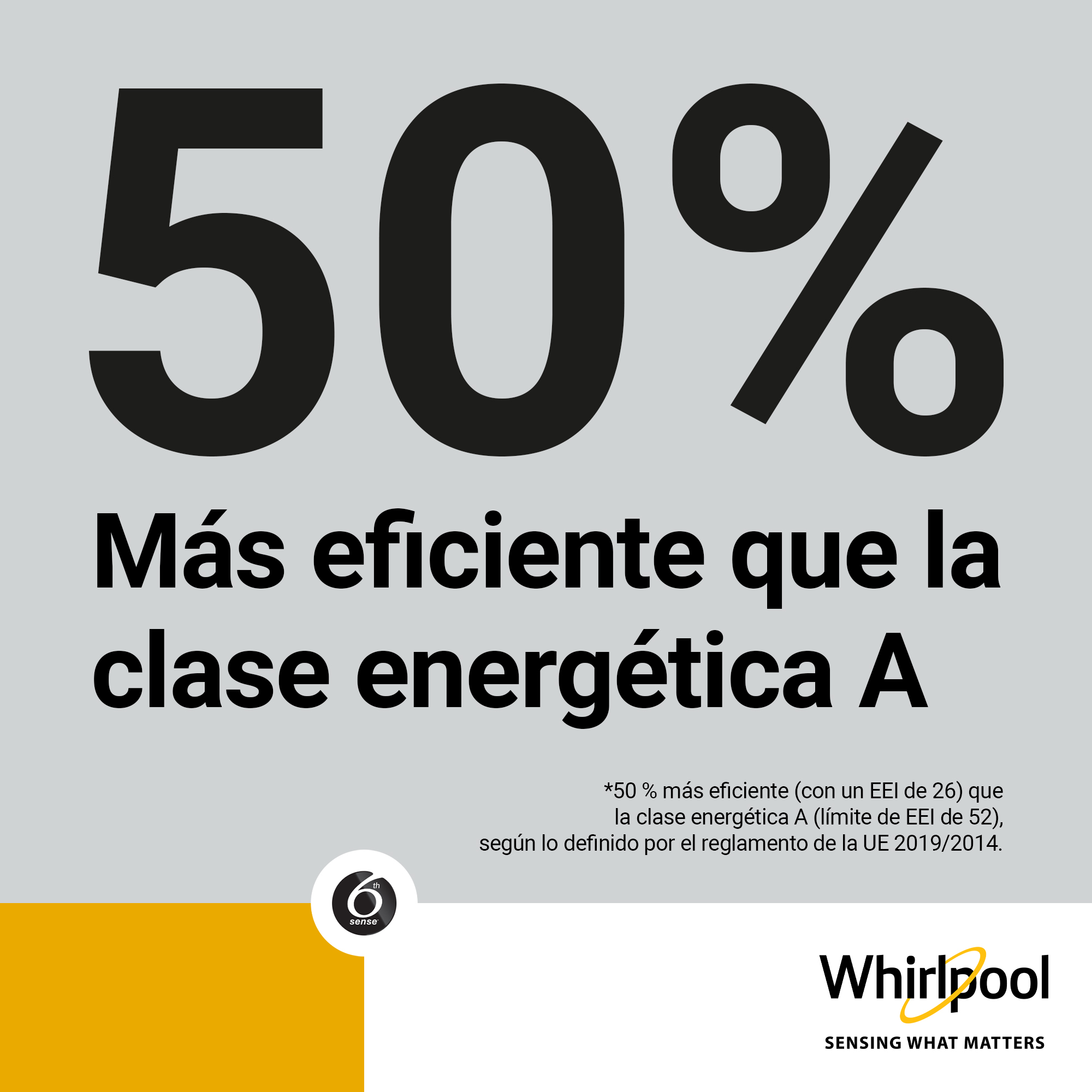 Texto sobre un fondo gris que dice "50%" con un símbolo de porcentaje y texto en español.