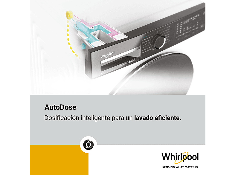 Lavadora carga frontal - Whirlpool WPM 07W ADS SPT, 10 kg, 1400 rpm, 11 Programas, Blanco – imagen 3