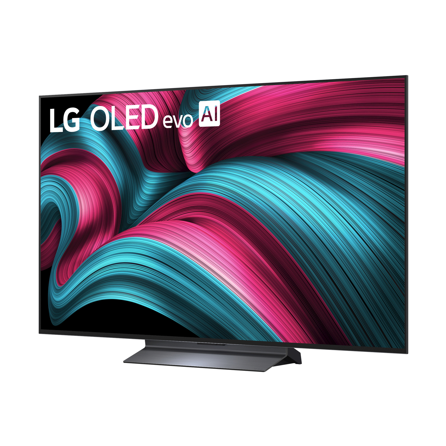 TV con un design astratto colorato sullo schermo.
