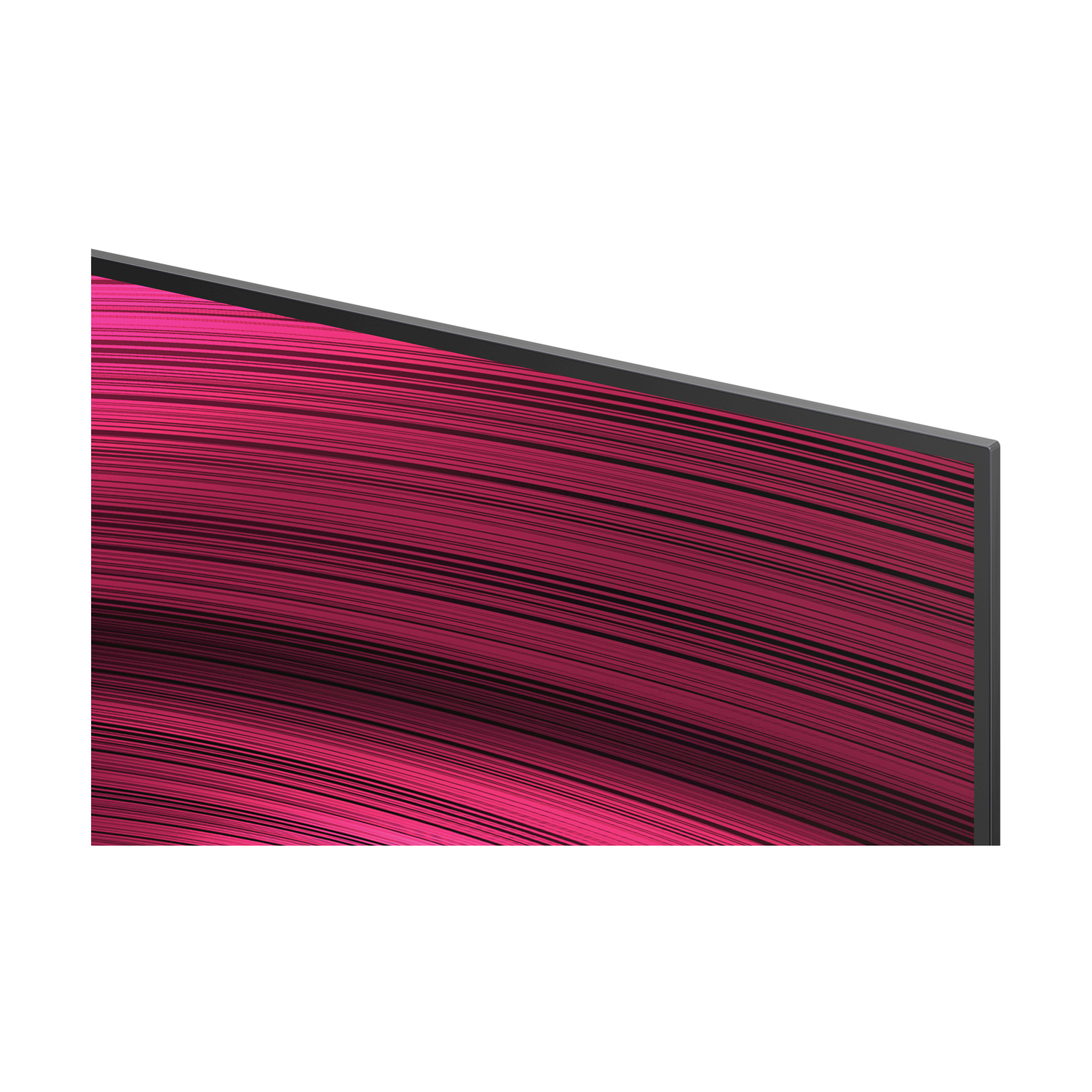 Primo piano di un display con linee ondulate rosa.