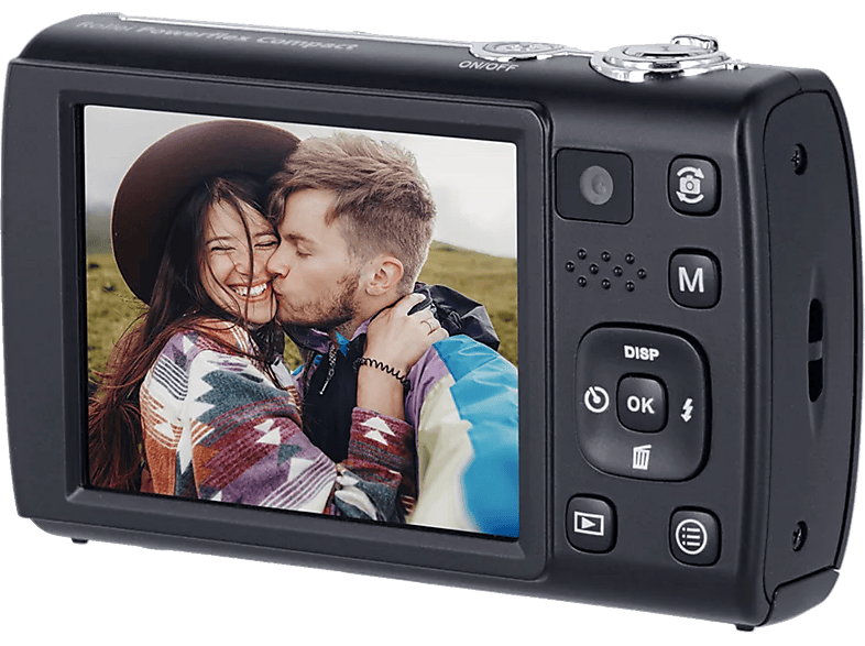 Rollei Powerflex Compact Digitalkamera Schwarz, 5 fach opt. Zoom, LCD (IPS) — Foto 4 von 5