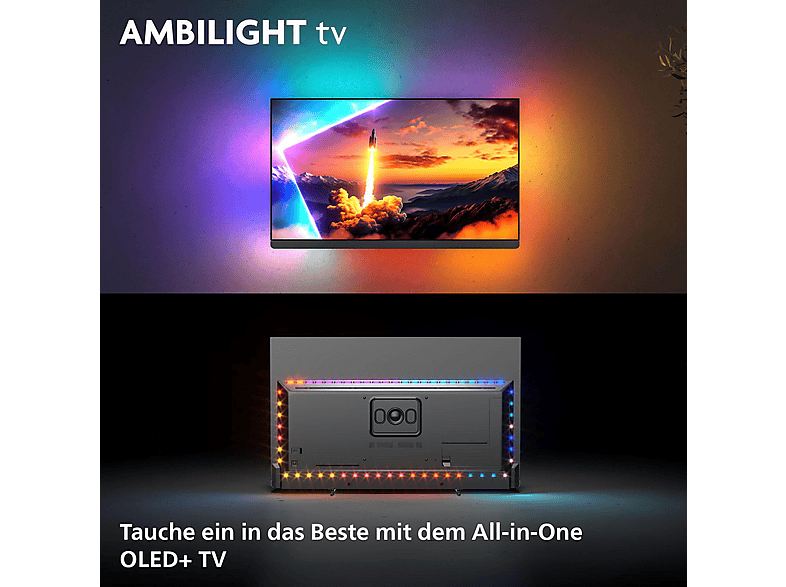 PHILIPS 77OLED910/12 OLED+ Ambilight TV (Flat, 77 Zoll / 194 cm, UHD 4K, SMART TV, Ambilight)