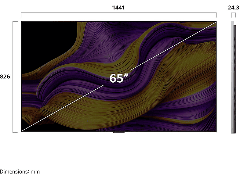 Thumbnail - LG OLED65G57LW OLED evo TV (Flat, 65 Zoll / 165 cm, 4K, SMART TV)