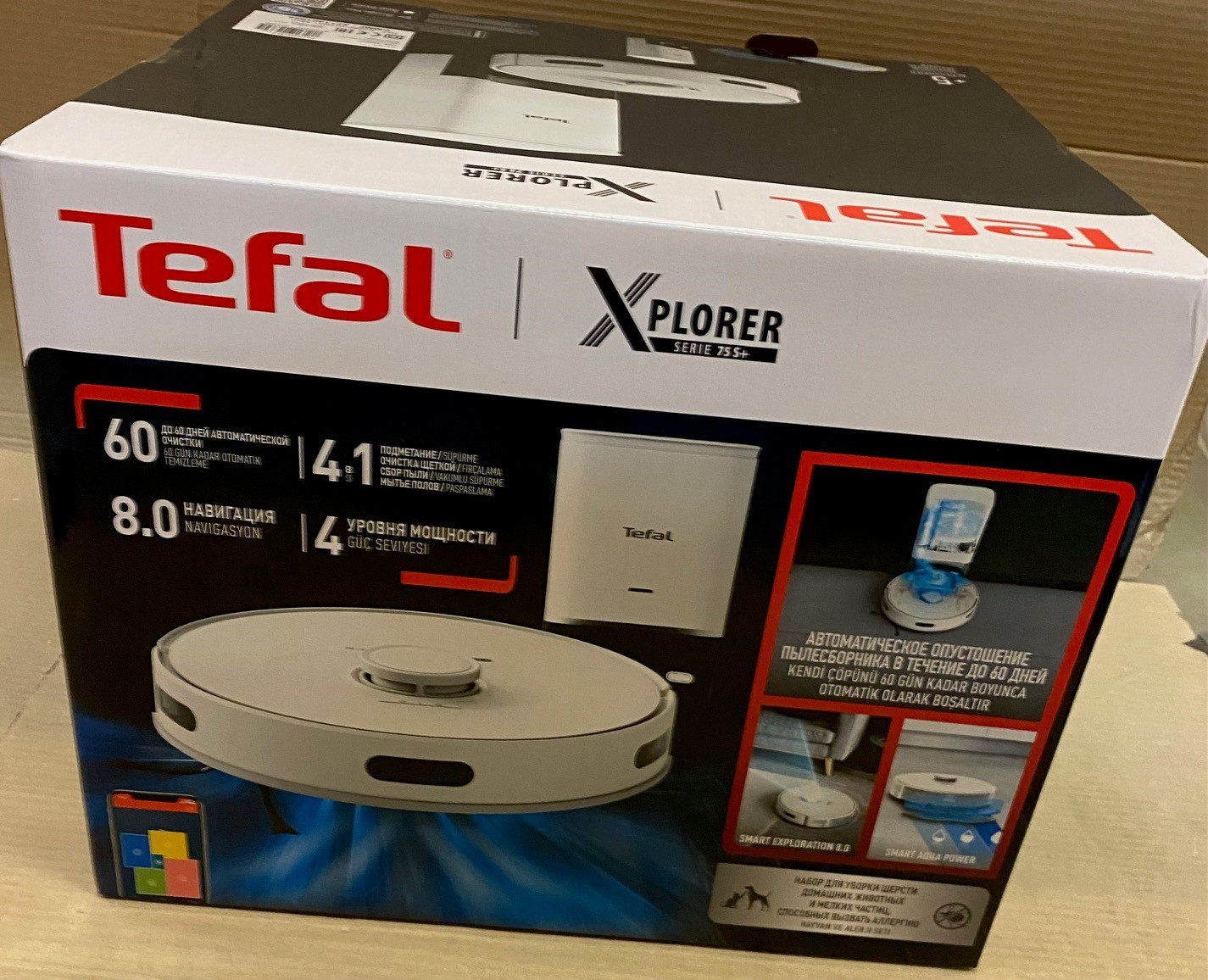 OUTLET Robot odkurzający TEFAL X-plorer S75 RG8597WH Animal Allergy Biały