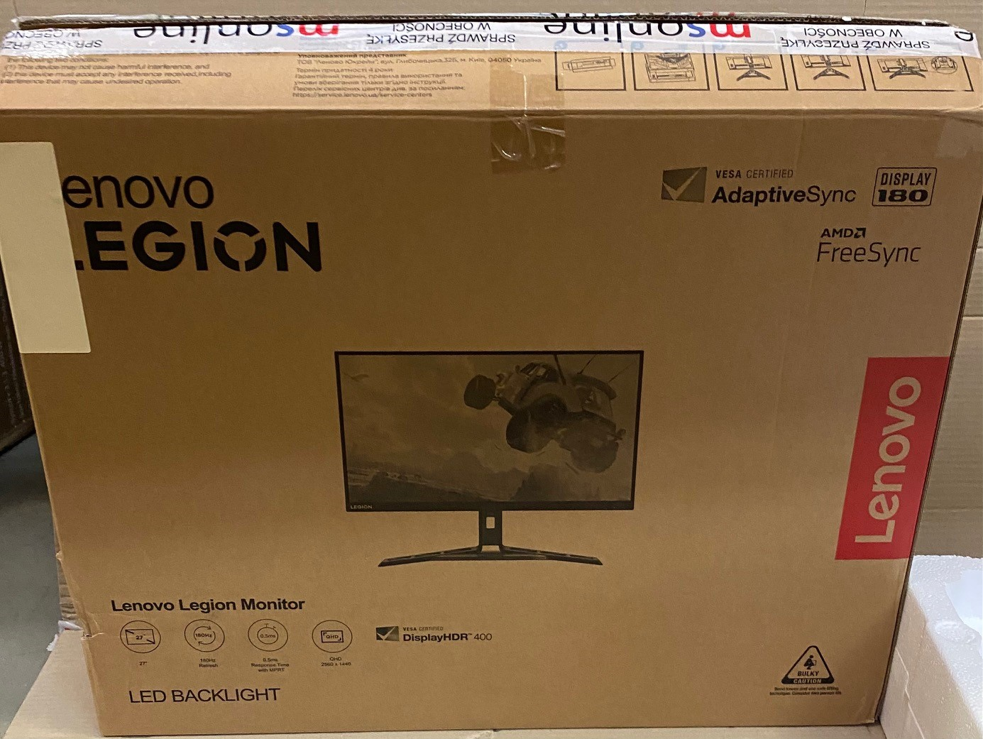 OUTLET LENOVO R27qe 27 QHD IPS 0.5ms 180 Hz Czarny