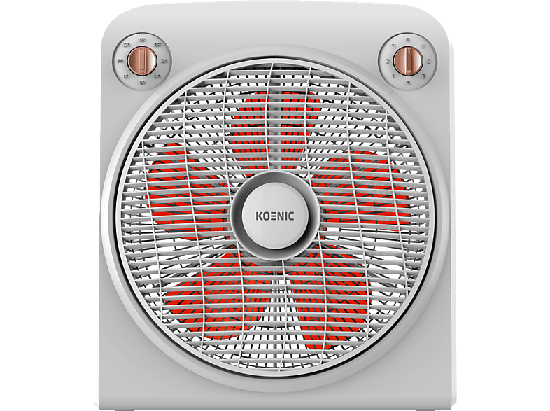 Ventilador de sobremesa - KOENIC EU01_108558, 50W, 3 Velocidades, Temporizador, Blanco