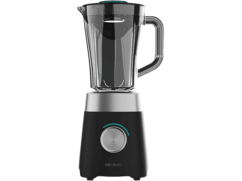 Batidora de vaso - Cecotec Power Black Titanium 1300MAX B, 1300 W, 1.5 l, Pica Hielo, 2 Velocidades, Negro