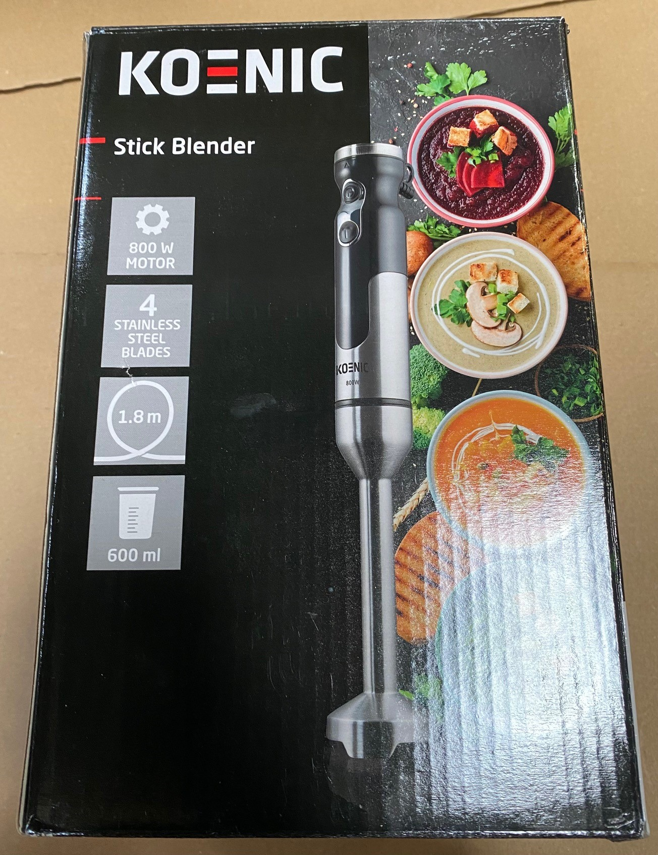 OUTLET Blender KOENIC KHB 80421 Czarno-stalowy