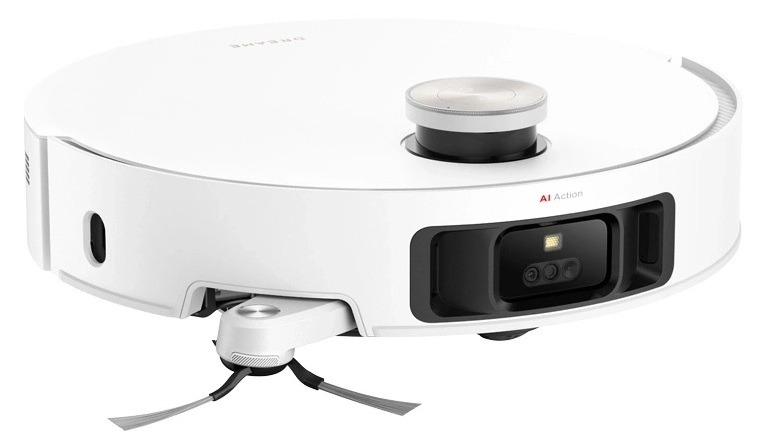 Bok ciemnoniebieskiego telefonu pokazuje port i logo Dolby Atmos.