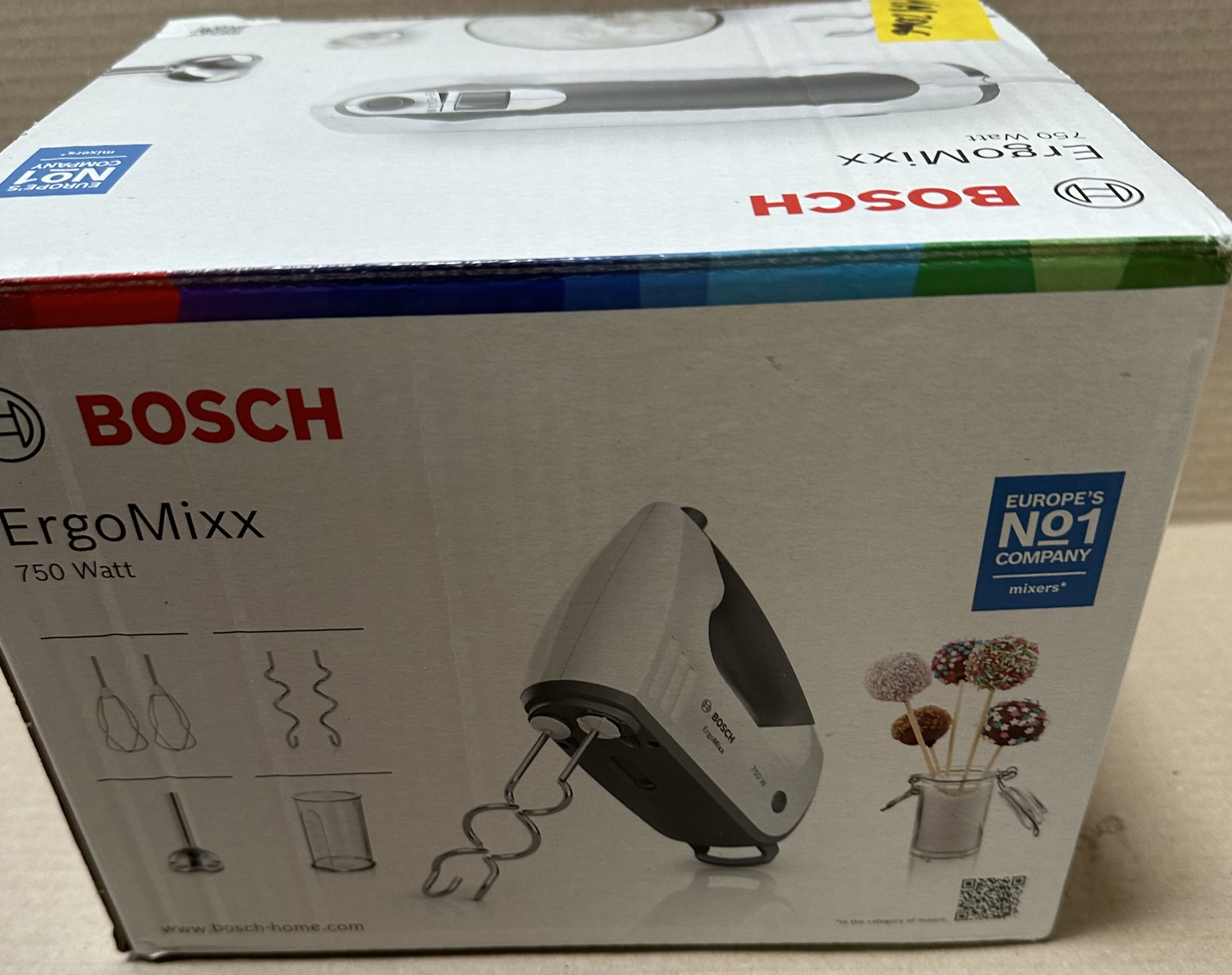 OUTLET Mikser ręczny BOSCH MFQ37470 ErgoMixx Biało-szary 750 W