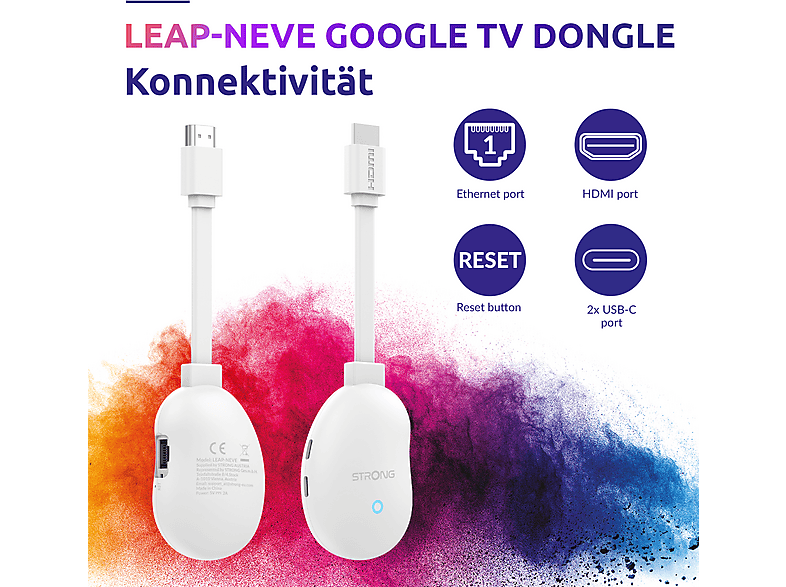 Thumbnail - STRONG LEAP-NEVE 4K WIFI 6 UHD TV Streaming-Dongle, Weiß