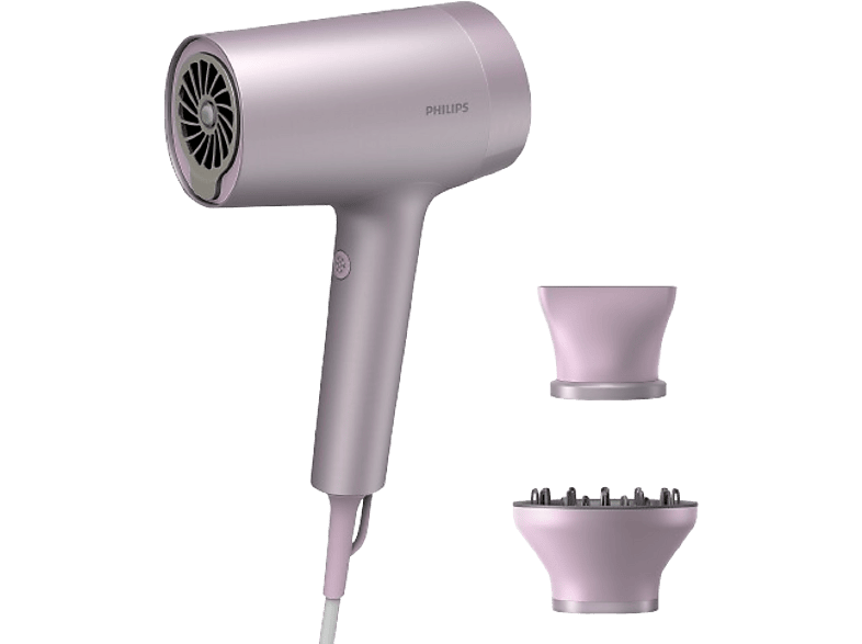 REACONDICIONADO Seminuevo Muy bueno Secador - Philips BHD723/10, Ionizador, ThermoShield Advanced, 1800 W, 8 posiciones de velocidad y calor, Lila