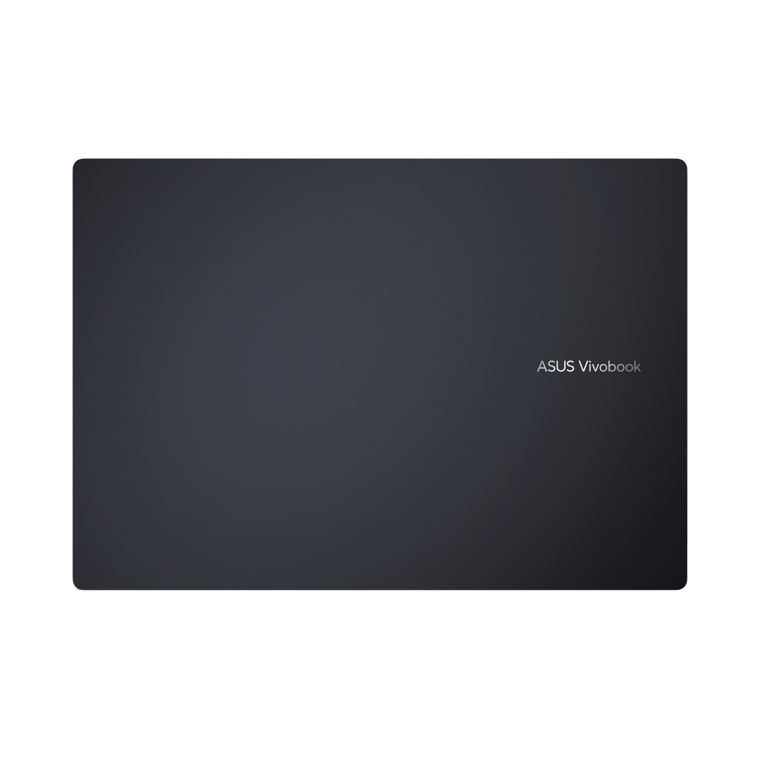 A closed laptop with dark grey cover and ASUS Vivobook text.