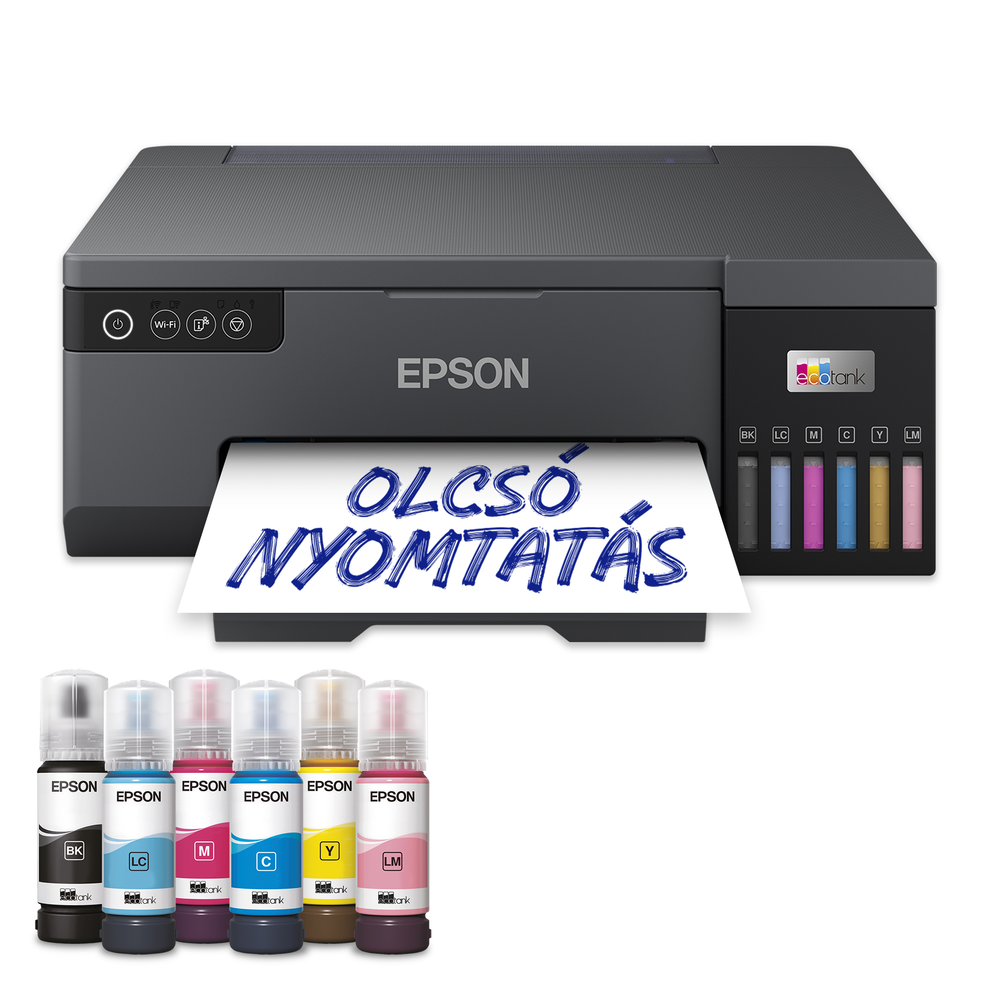 EPSON EcoTank L8050 színes Wifi külső tintatartályos tintasugaras nyomtató (C11CK37402)