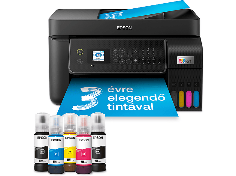 EPSON EcoTank L5310 multifunkciós színes Wifi/LAN külső tintatartályos ...