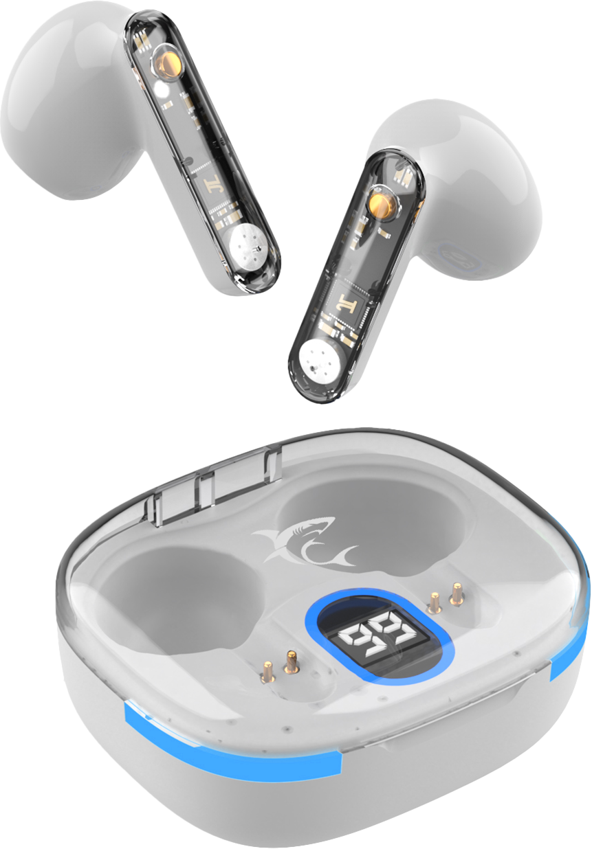 WHITE SHARK HYPERBEAT TWS fülhallgató mikrofonnal, fehér (GEB-TWS37W)