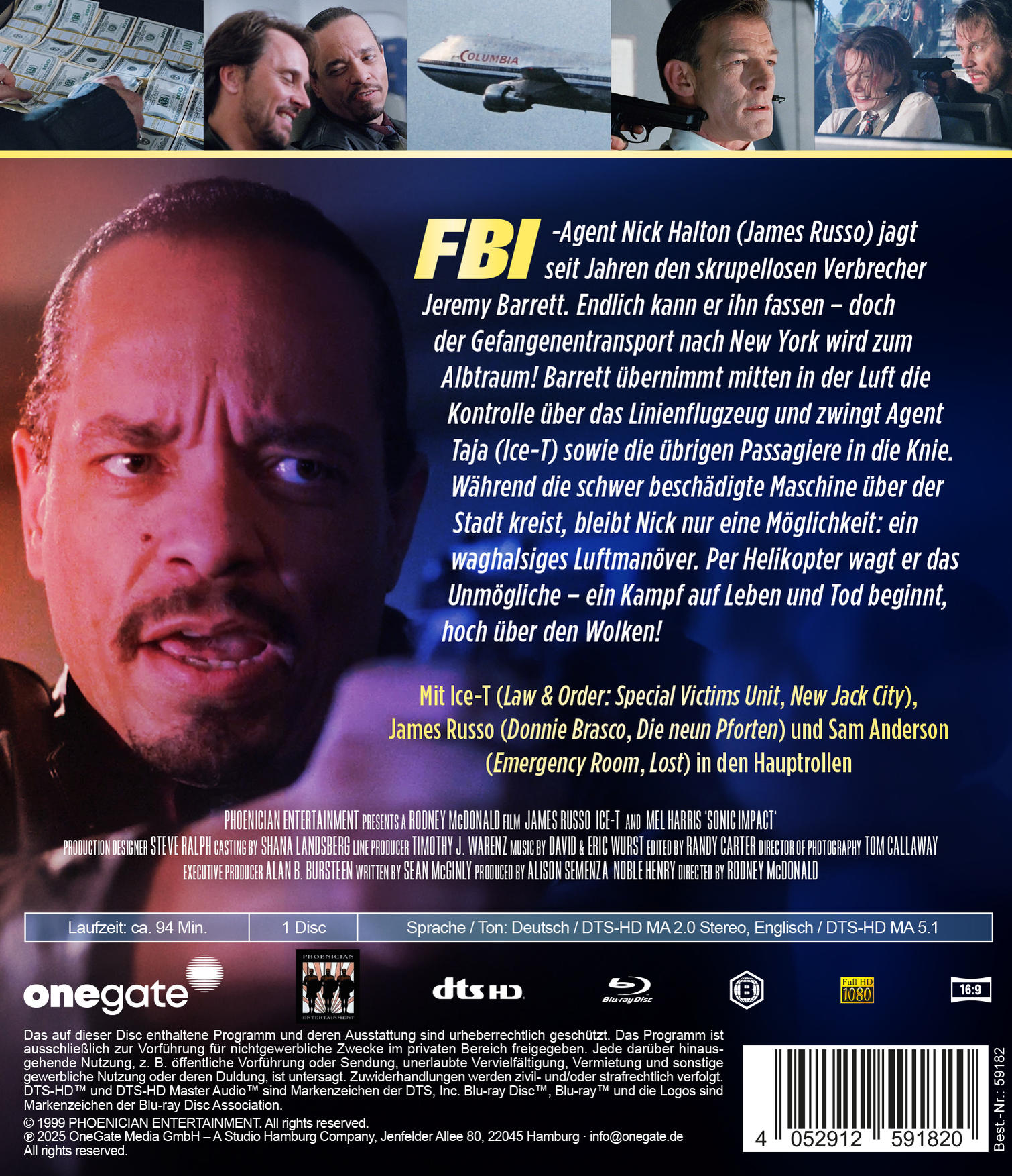 Die DVD-Hülle zeigt einen Mann mit ernstem Gesichtsausdruck, Text und kleine Bilder.