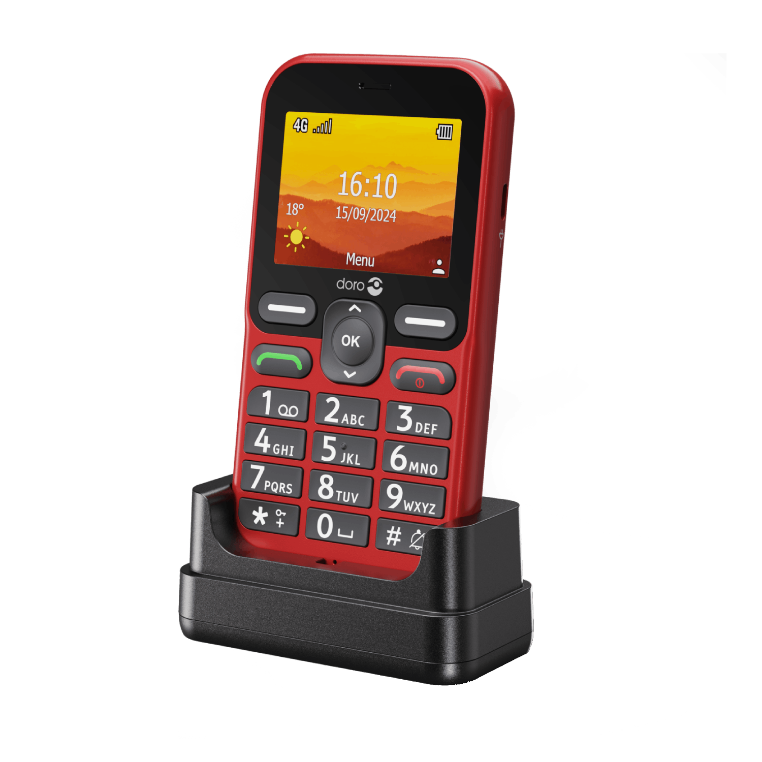 Doro Leva L10 4g Senior Barphone Met Sos Button - 17 Mb Rood