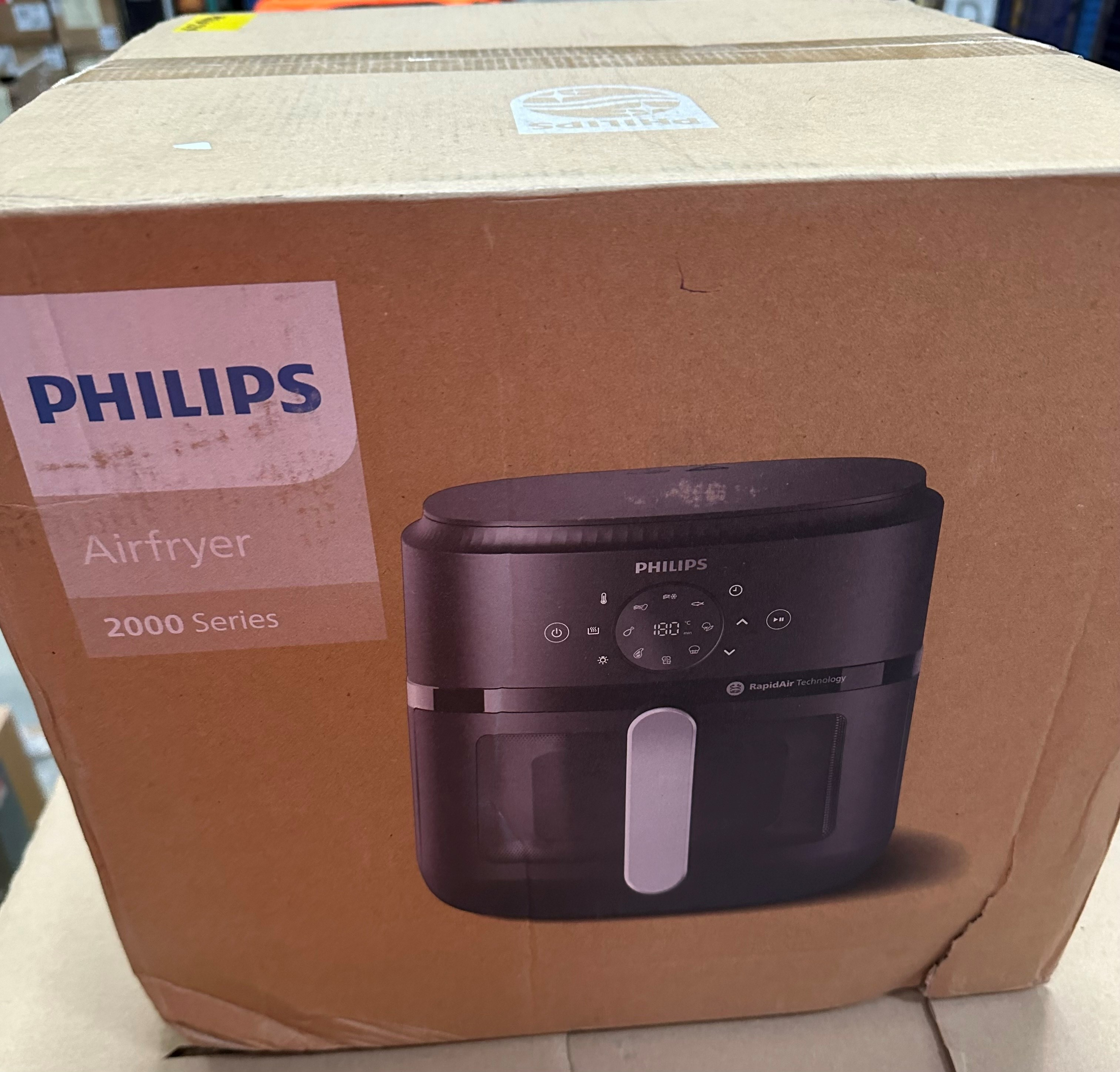OUTLET Frytkownica beztłuszczowa PHILIPS Ovi NA231/00 Air Fryer z okienkiem Czarny