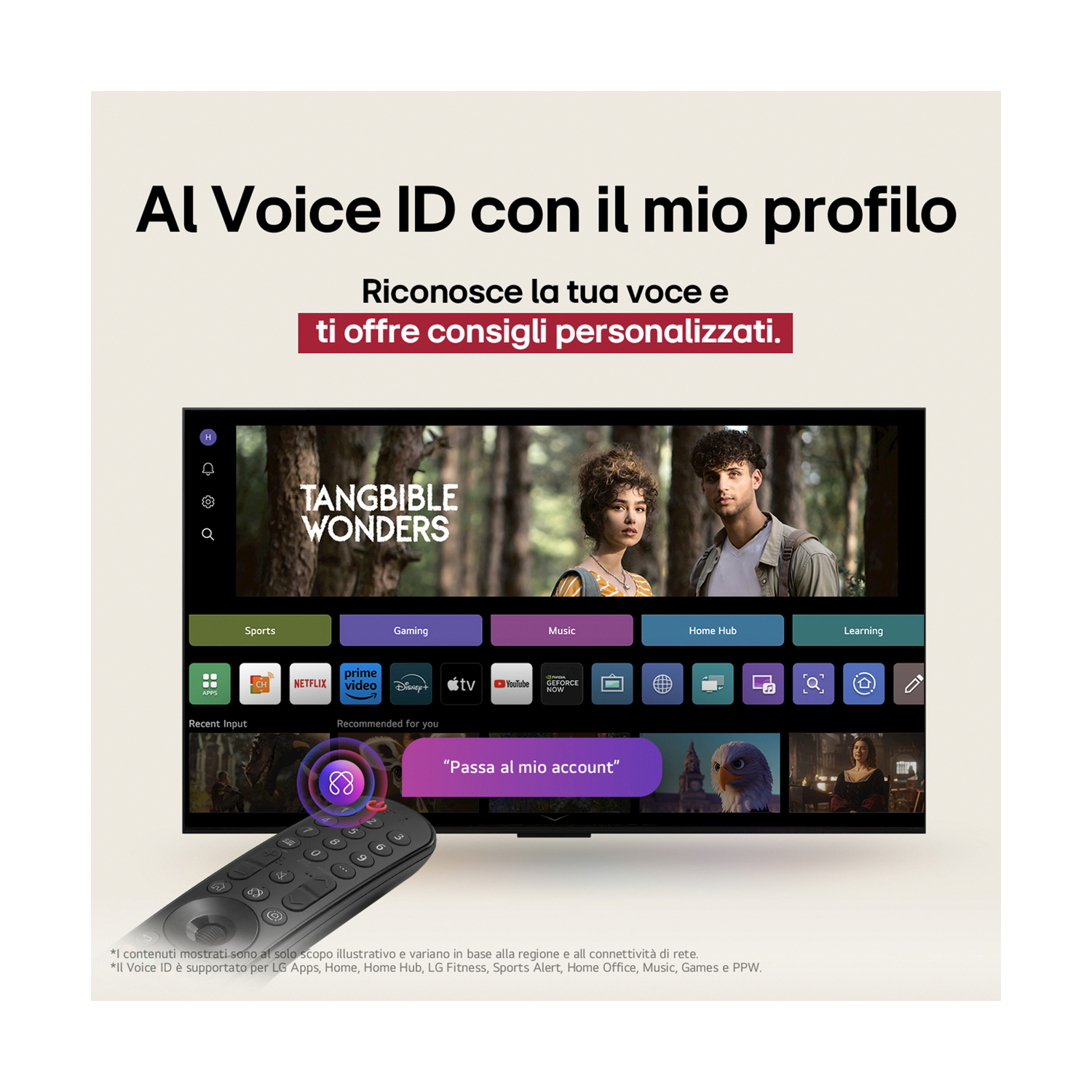 Uno schermo TV mostra uno spettacolo con un telecomando in primo piano.