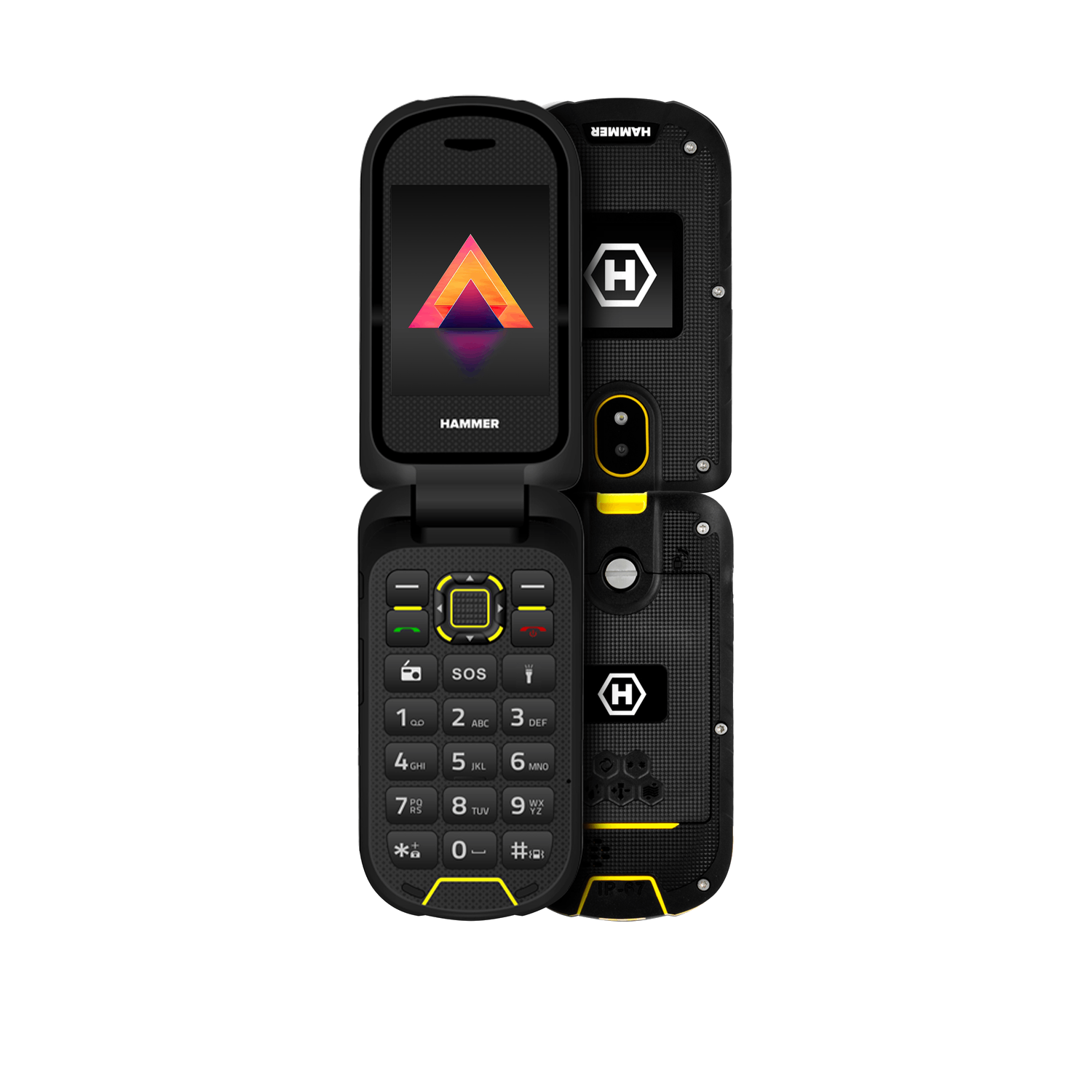 Hammer Bow Lte Ip68 Clamshell Phone - 128 Mb Zwart