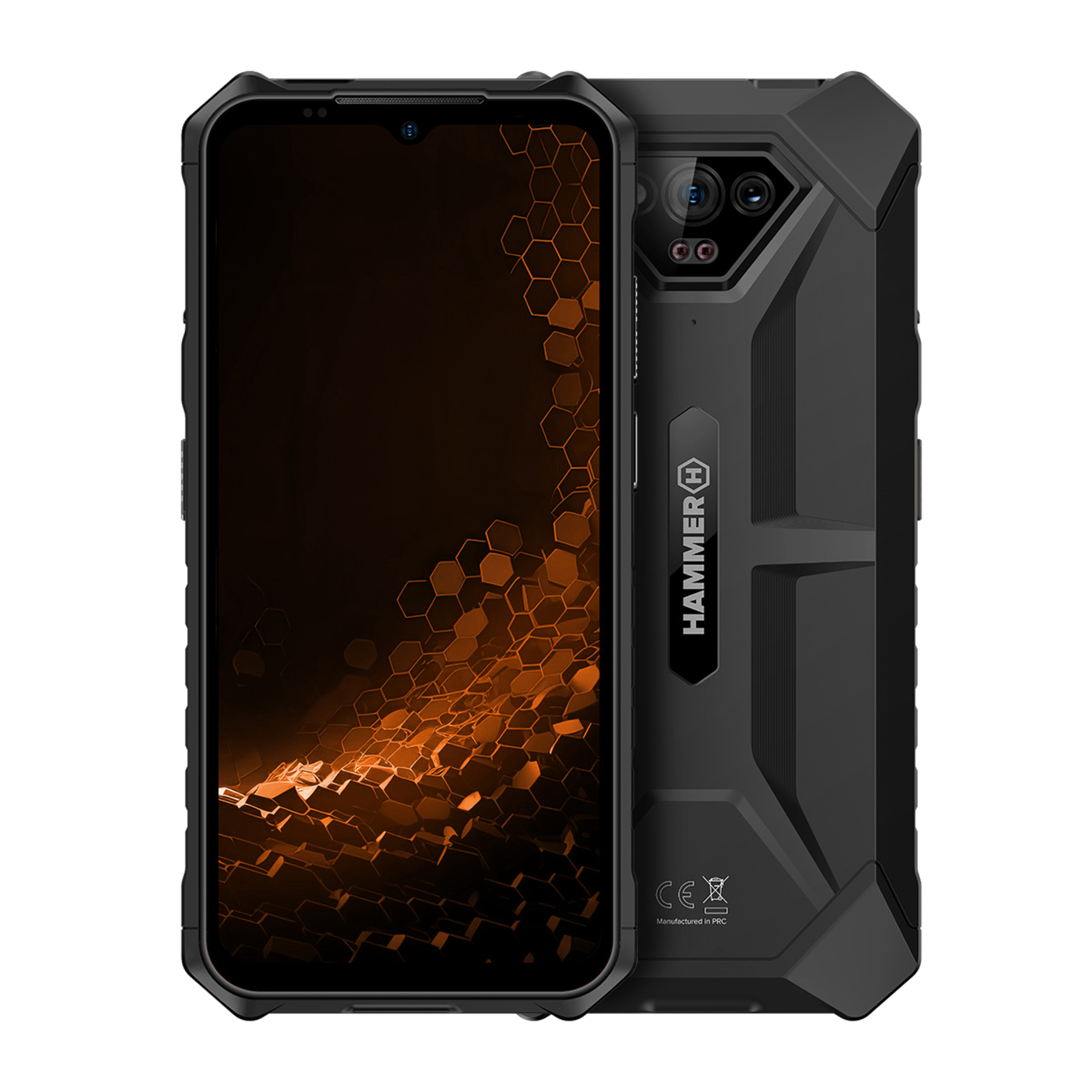 HAMMER Iron V Black 6,5" Rugged Smartphone 6+6GB - 64 GB Zwart afbeelding