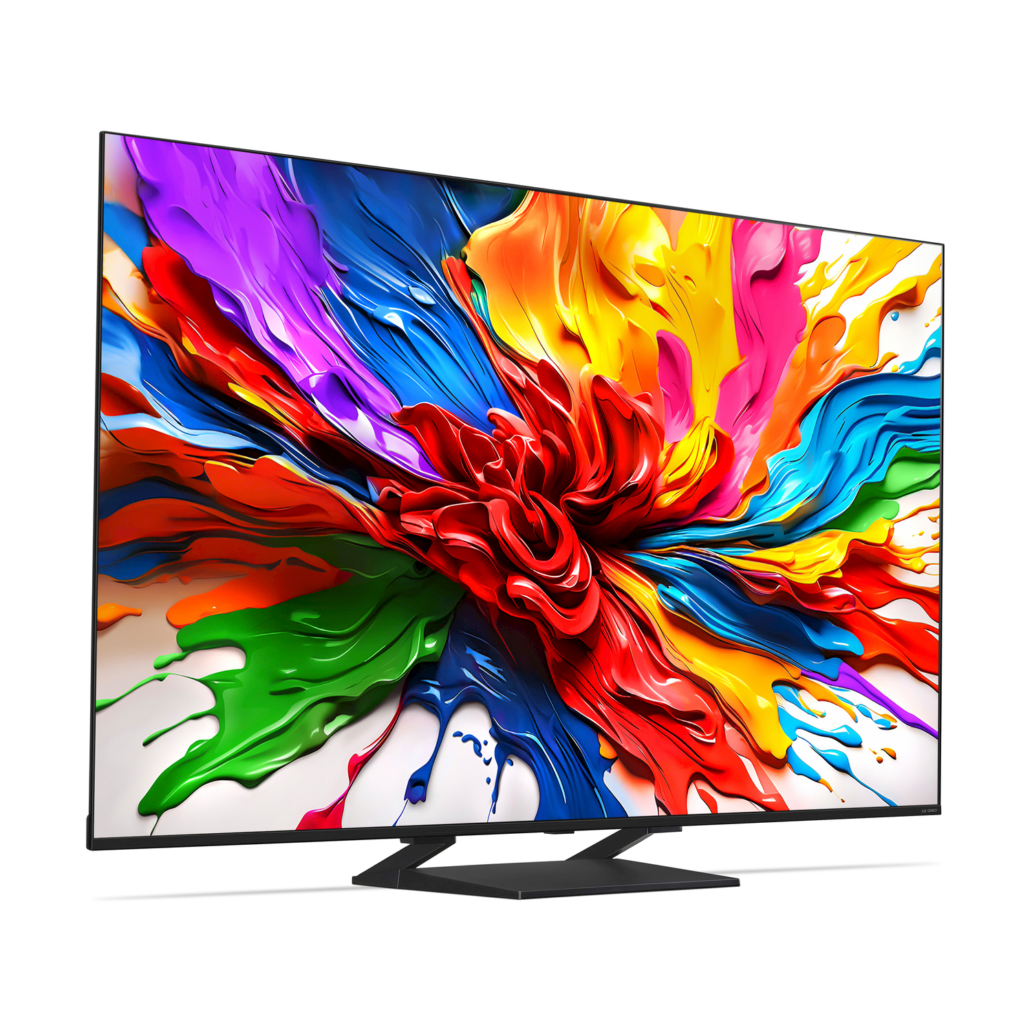 TV mostra un design astratto colorato con molteplici colori vivaci.