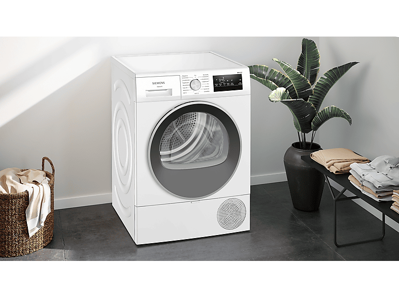 SIEMENS WT45HV0EM Wärmepumpentrockner iQ300 (8,0 kg, Weiß)