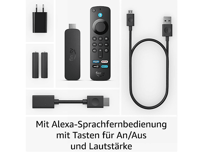AMAZON Fire TV Stick 4K (2. Gen.) TV-Stick 8 GB, Schwarz | MediaMarkt