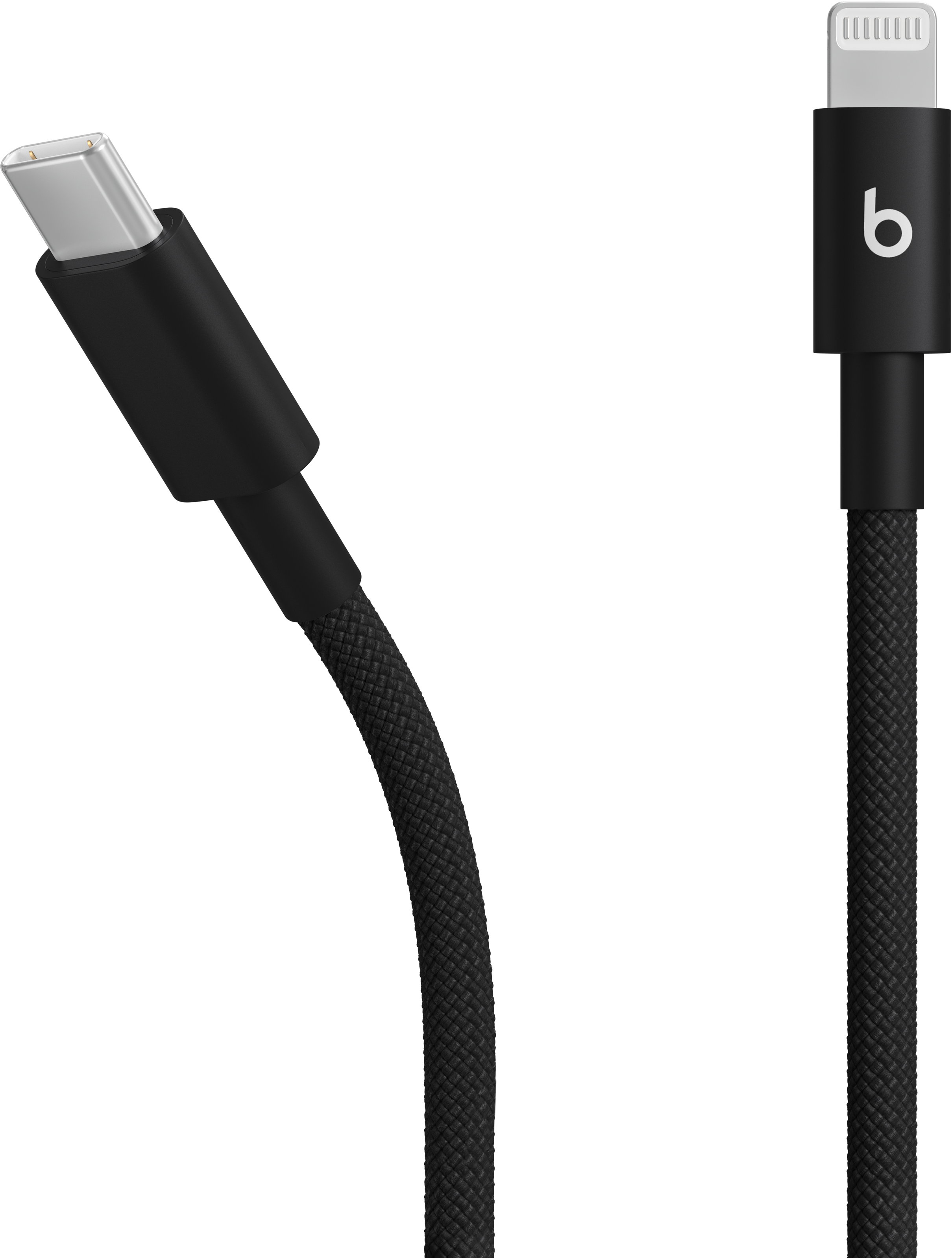 Ein schwarzes Beats USB-C-auf-Lightning-Kabel.