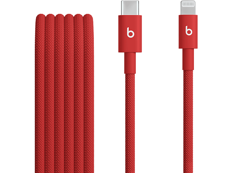 Apple Beats USB-C auf Lightning gewebtes Kabel, rot, 1.5 m